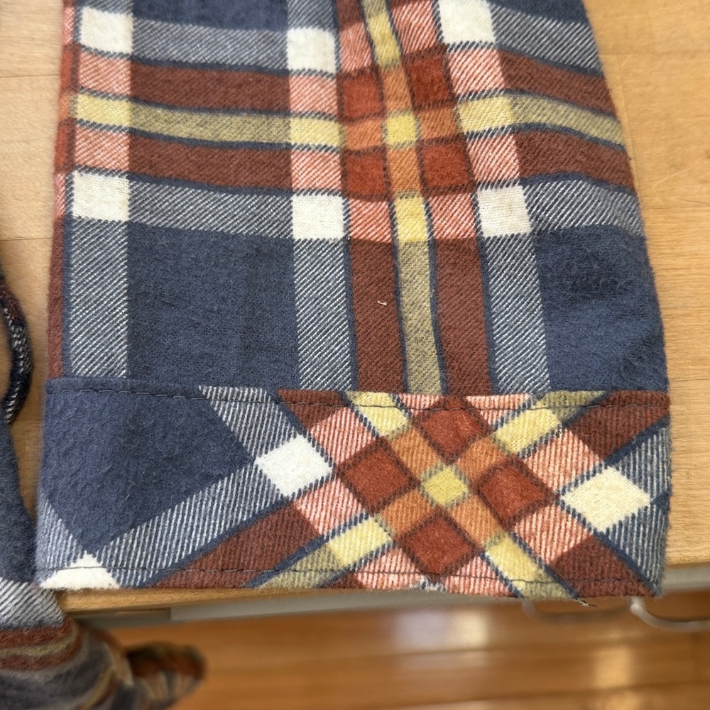 Natural Hadway Vintage Cotton Flannel Robe - Picture 6 of 7